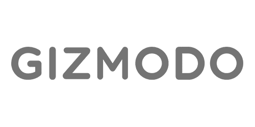 Gizmodo logo with the word "GIZMODO" in gray uppercase letters on a transparent background.